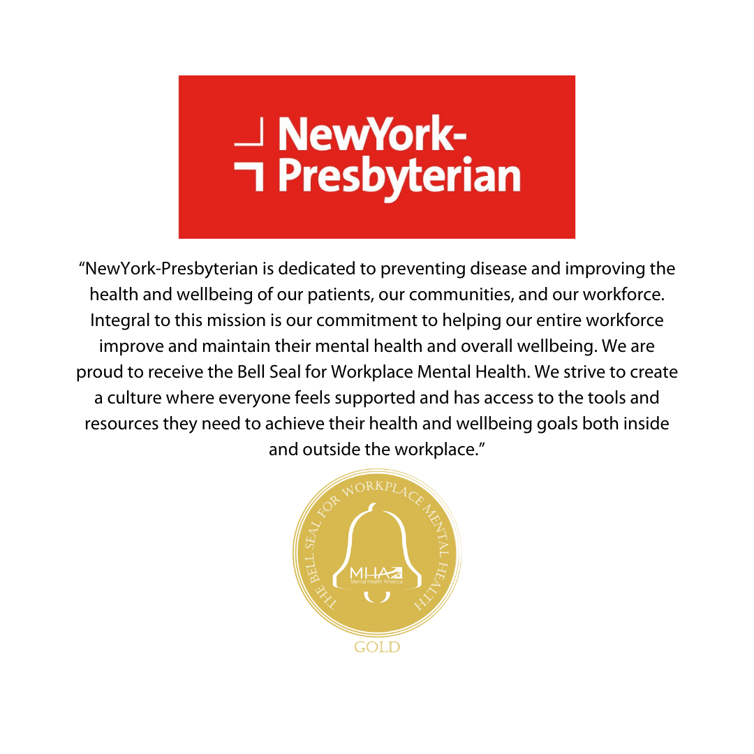 New York-Presbyterian logo with gold Bell Seal