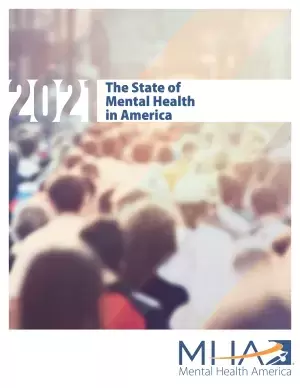 The cover of the State in Mental Health in America report